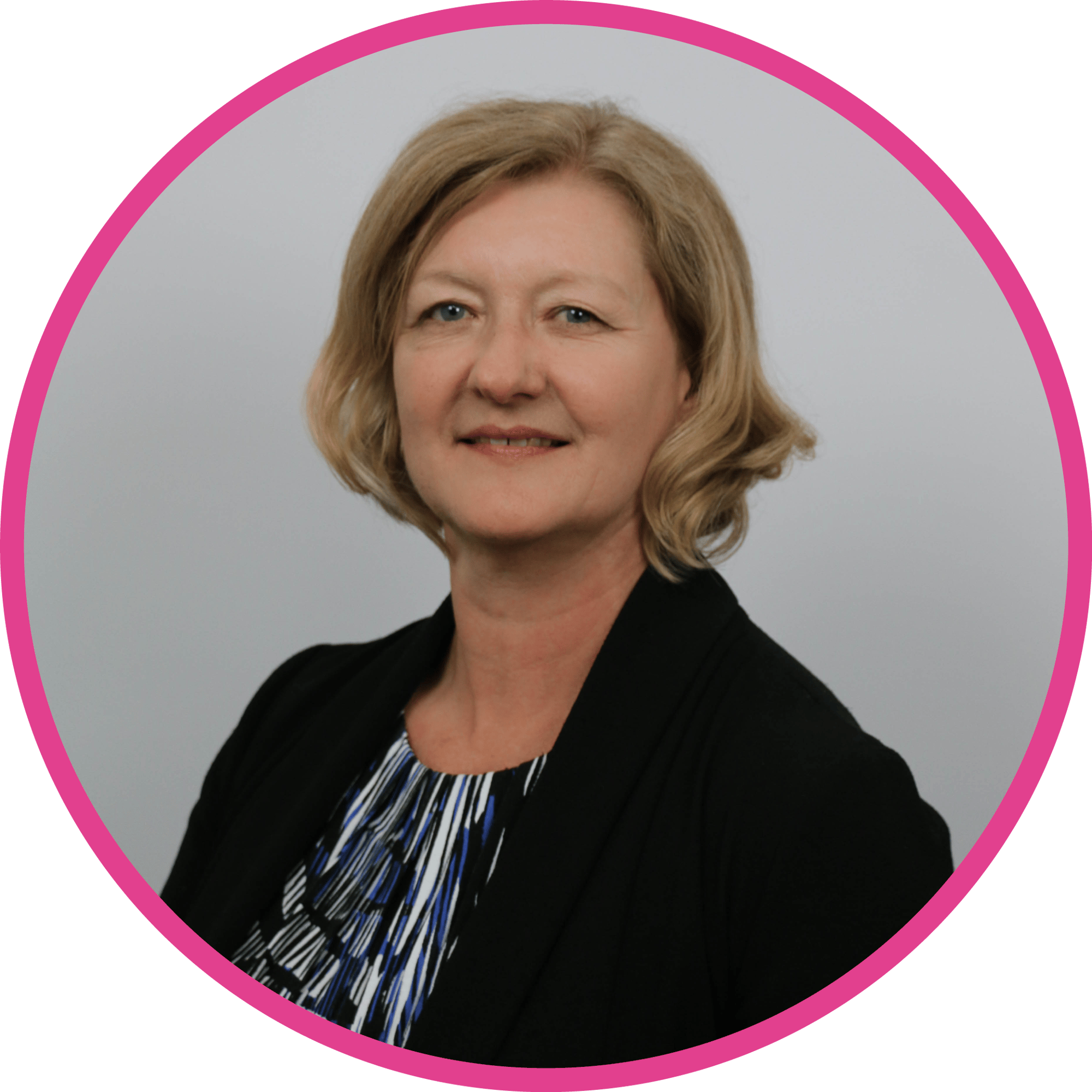Professional Services Headshot Pink Circle - Joylene Leaney