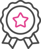 Star Inside Ribbon Icon