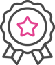 Star Inside Ribbon Icon